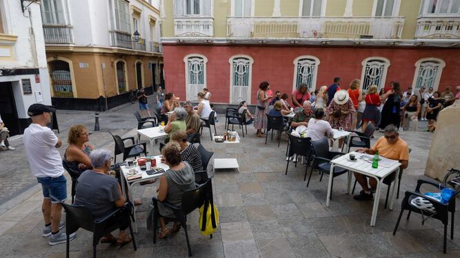 La terraza de un bar de Cádiz Capital./MIGUEL GÓMEZ