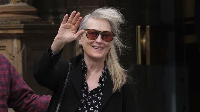 Meryl Streep en una de sus apariciones en esta semana en Oviedo