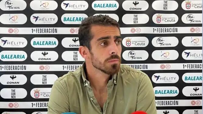 El exalgecirista Gato Romero, en una rueda de prensa durante su etapa en Ceuta