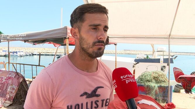 Jonathan Sánchez, pescador denunciado por Gibraltar.