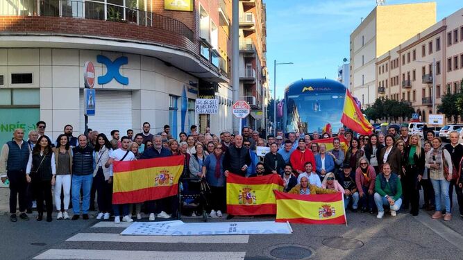 Uno de los autobuses que este domingo han partido desde Algeciras hasta Cádiz.