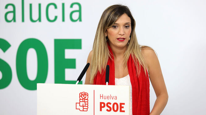 María Márquez, en la sede del PSOE de Andalucía.
