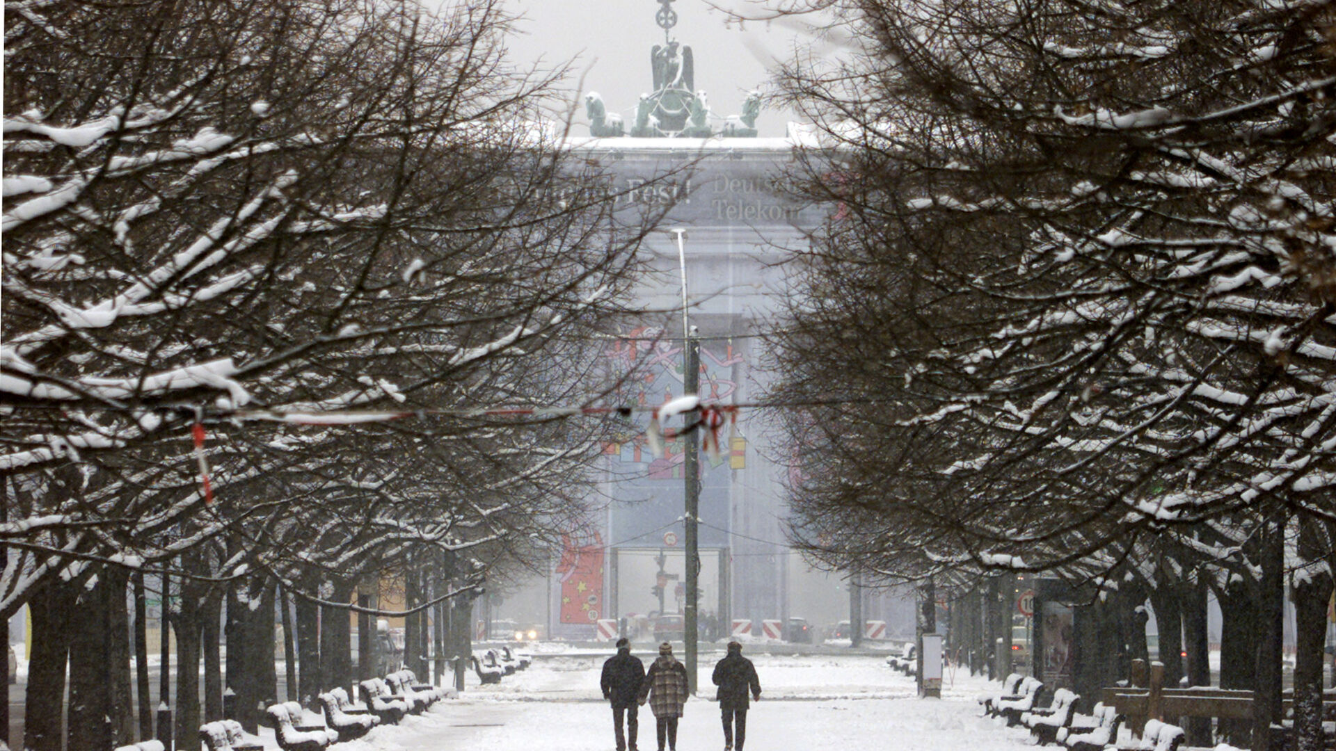 Puerta de Brandeburgo, nevada
