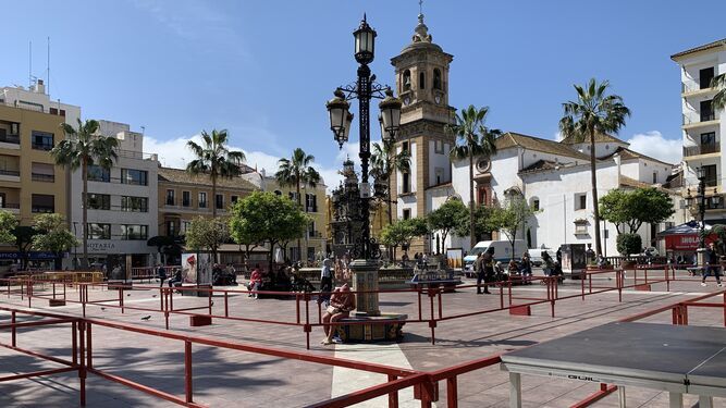 La Plaza Alta de Algeciras, durante la pasada Semana Santa.