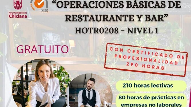 Curso formativo de Operaciones Básicas de Restaurante y Bar