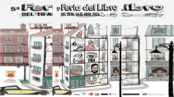 El cartel de la V Feria del Libro, obra de Camino Viñayo Blanco.