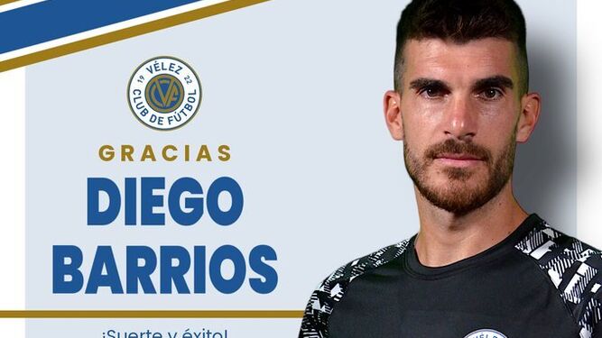 El anuncio de la salida de Diego Barrios del Vélez