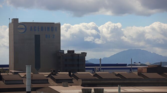 Una vista de la factoría de Acerinox Europa, en Palmones.