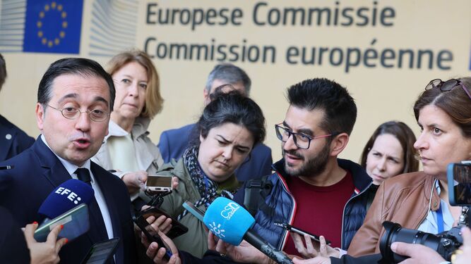 José Manuel Albares, ministro de Asuntos Exteriores, Unión Europea y Cooperación, el pasado viernes, en Bruselas.