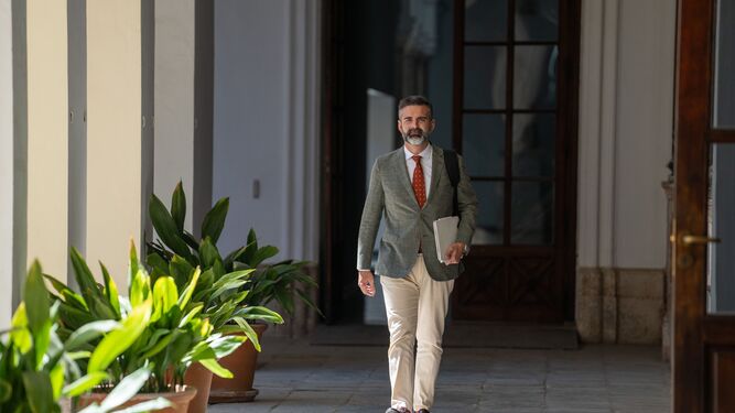Ramón Fernández-Pacheco esta mañana en el palacio de San Telmo.